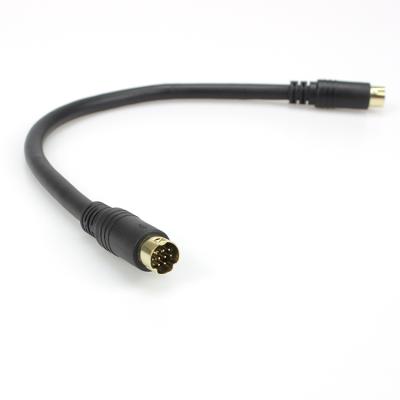 China Mini Speaker 9 Pin Din Male To Male Video Extension Cable for sale