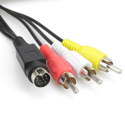 China COMPUTER 10mm Mini Din 10PIN Male To Male RCA Cable RCA Connector Cable for sale