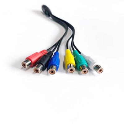 China Speaker 8 Pin Din Male To 6 RCA Female Plug Audio Cable for sale