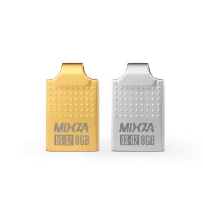 China Metal China Cheap Price Usb Drive Sliver/Gold 8G/16G/32G/64G U Custom Flash Disk Mixza Qs-2 for sale