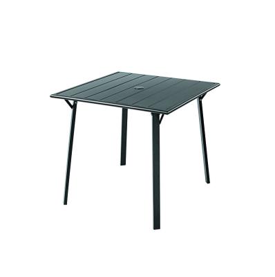 China 2022 Modern High Quality Metal Furniture Iron Work Dining Square Table Homful Slatted Banquet Table For Sale for sale