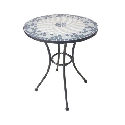 China Modern Balcony Metal Tables Outdoor Modern Simple Mosaic Leisure Furniture Outdoor Courtyard Tables for sale