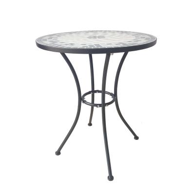 China Wholesale Modern Outdoor Bistro Table Marble Furniture Durable Mosaic Tile Patio Table for sale