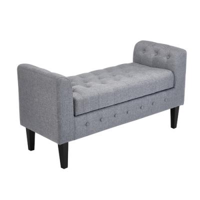 China (Other) Factory Wholesale Adjustable Furniture Hardware Non Woven Fabric Velvet Ottoman Indoor Bench With Storage for sale