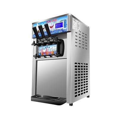 China High quality electric soft serve ice cream machine three flavors of snack factory LCD panel ice cream makers for sale