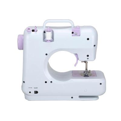 China Sewing Equipment Mini Electric Household Crafting Mending Overlock 12 Stitches with Presser Foot Pedal Beginners Portable Sewing Machine for sale