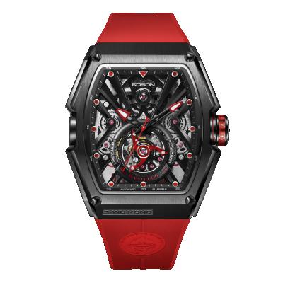 China Luxury Automatic Mechanical Watch Power Reserve ROSDN Men's Skeleton Watch Stainless Steel Skeleton Watch for sale