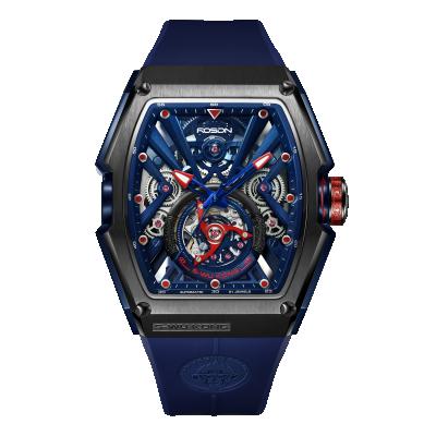 China Silicone Top Strap Design Power Reserve Brand Logo Skeleton Automatic Mechanical Mechanical Watches for sale