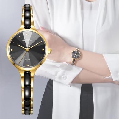 China High Quality Luxury Brand Women Watch Women Top Power Reserve OEM Japan Quartz Movt Ceramic Stone Watch for sale