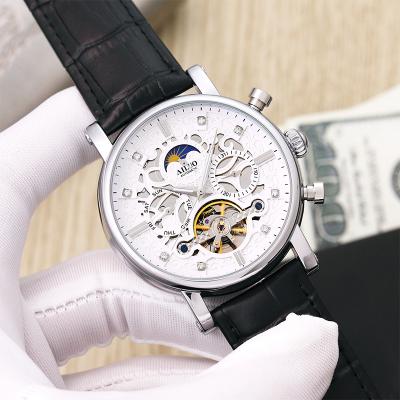 China New Design Mens Sports Watches Automatic Mechanical Clock Mens Luxury Skeleton Date Date Watch for sale