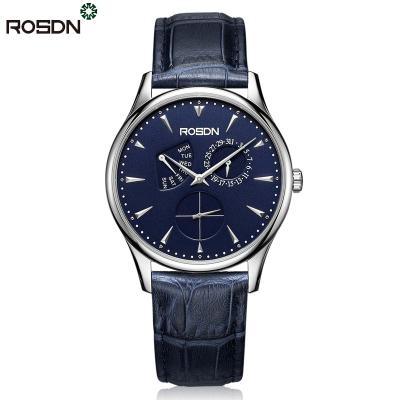 China High Quality Custom Power Reserve Dome Sapphire Crystal Glass Stainless Steel Back 316L Case Watch for sale