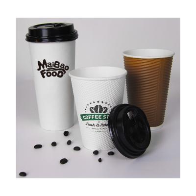 China Recyclable Custom Printed Double Wall Insulated 7oz Disposable Food Packaging 8oz 12oz 16oz Selling Coffee Paper Cup for sale