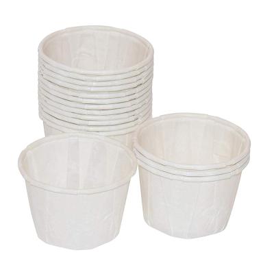 China Custom disposable degradable mini bio recyclable 1 1.5 2 2.5 oz pe color coated cups for snack medicine sauce paper cup for sale