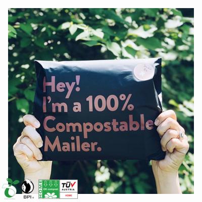 China Eco-Friendly/Bio-Based/Sustainable/Compostable/Plant Based/D2W Custom Design Logo Compostable Biodegradable Clothing Postage Shipping Bags Plant Based 10X13 Polymailer Poly Mailers for sale