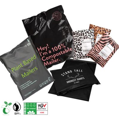 China Tearproof Logo Printed Self Seal Biodegradable Custom Plastic Courier Express Corn Starch Mailing Mailing Packaging Bags For Clothing for sale