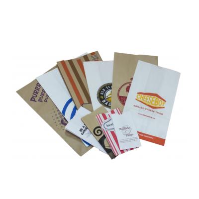 China Recyclable Wholesale Custom Printed Different Paper Cookie Packaging Bag French Fries Burger Hamburger Bags for sale