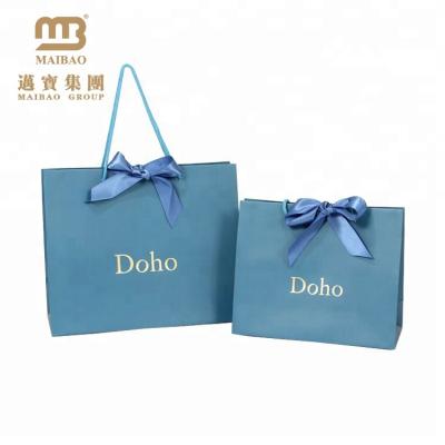 China China Recyclable Industrial Custom Reinforced Metal Reinforced Shopping Packaging Paper Handle Boutique Gift Carrier Bags For Wedding for sale