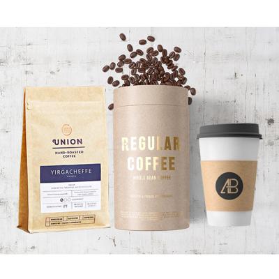 China Recyclable Custom Logo Dries Food Aluminum Liner Cylinder Tea Coffee Bean Canister Paper Tube Packaging Round Box for sale