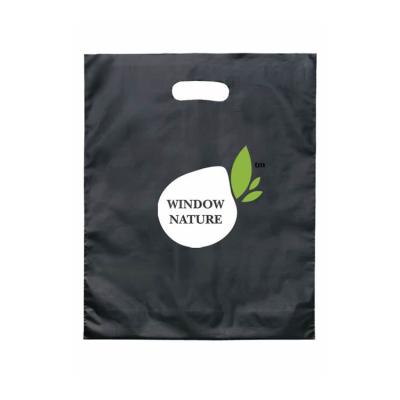 China BIODEGRADABLE Wholesale Die Cut Handle Eco-friendly Custom Design Plastic Shopping Engraving Printing Grocery Bags With Logo for sale