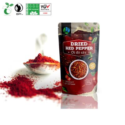 China Wholesale custom moisture proof food grade pla doypack stand up printing aluminum foil zipper plastic ziplock powder spice packaging bag for sale