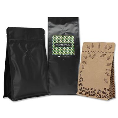 China Wholesale Recyclable 250g 500g 1kg 12oz Recycle Paper Bags For Coffee Bean Packaging Private Label Kraft Paper Valve Custom Printing Coffee Bag for sale