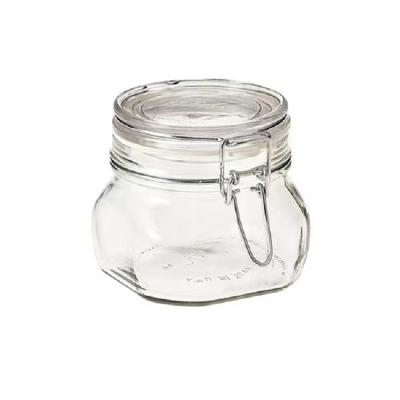 China Manufacturer Direct Supply Square Kitchenware Glass Storage Jar Viable Professional Glass Bottle for sale