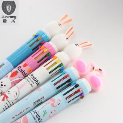 China office & Yiwu Cute Pens New Lovely School Pen Design With Animals 10 Colors Pen Canetas School Pen For Kids for sale