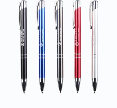 China Promotional Pen Metal Ballpoint Pen With Customer Logo Two Rings Design Business Pen for sale