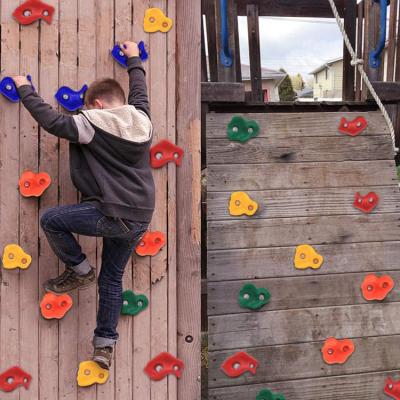 China Weather Resistant Climbing Wall Stands Logo Children Outdoor Adventure Playground Custom Rock Wall Swing Stands Kids Climbing Rock Stones for sale