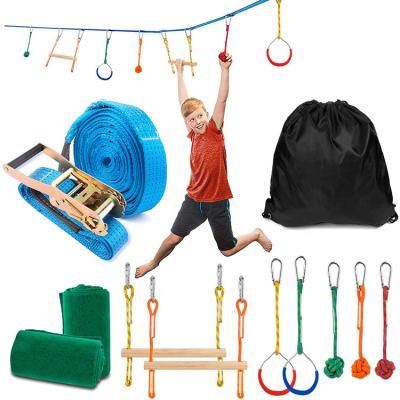 China Outdoor Loose Line Kids Playground Durable Custom Kids Amusement Park Ninja Training Line Obstacle Course Sports Loose Line for sale