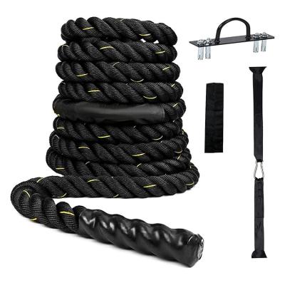 China Commercial Home Use Factory Direct Sales Gym Fitness 30Ft Length 1.5 Inch Heavy Exercise Strength Training Rope Battle Ropes for sale