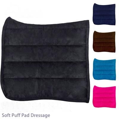 China Sleeve Comforter Suede Channel Quilting Equestrian Horse Dressage Saddle Pad for sale