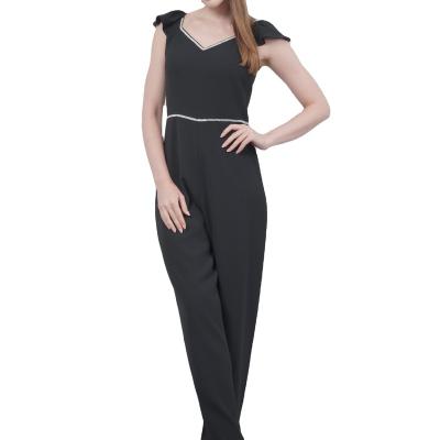 China LADIES CASUAL V-NECK QUICK DRY WITH FAUX STONE BALANCED OVERALLS for sale