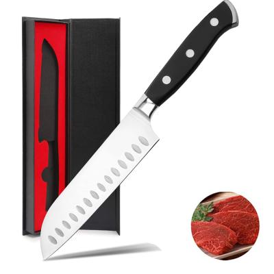 China Stocked Professional Knife Making Supplies 5 Inch Beauty Handmade Santoku Knife for sale