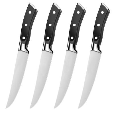 China Bestselling Stocked 4.5 Inch Steak Knife Stainless Steel Custom Black Steak Knives for sale