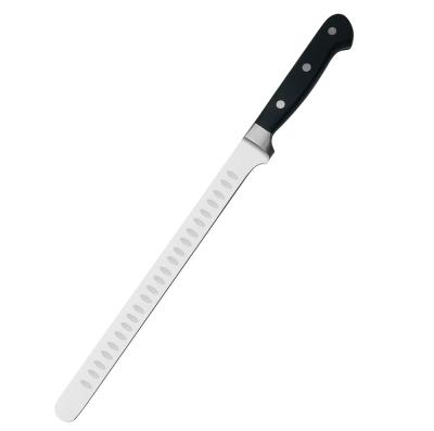 China Professional Chef Stocked 11 Inch Stainless Steel Knives Serrated Bread Knife Slicing Meat Knife for sale