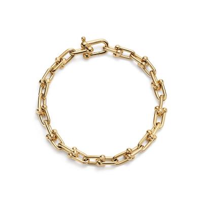 China TFN HardWear Collection CLASSIC 18K Gold Polished Links Bracelet Sterling Silver Jewelry For Women Medium Men's 925 Link Chain for sale