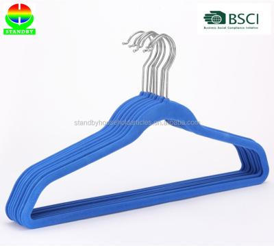 China Custom Multifunction Suit Hanger Standby Velvet Assembled Hanger Black for sale