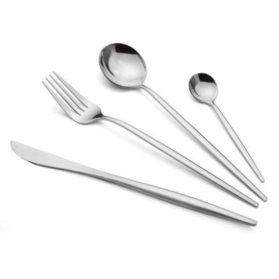 China Viable Retail Wholesale 4pcs Stainless Steel Dinnerware Silver Cutlery Set For Home for sale