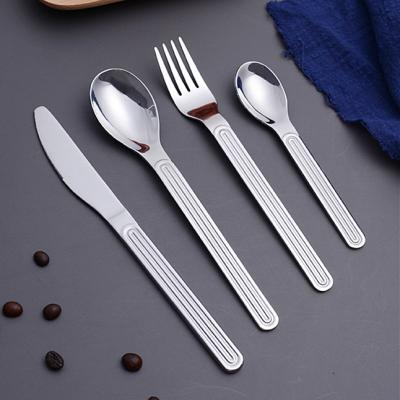 China Viable Portuguese Style Cutlery Flatware Set Italian Manly Stainless Steel Silverware for sale