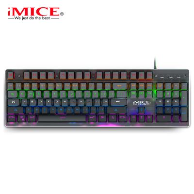 China Numeric Keypad iMICE MK-X80 Wired Mechanical Gaming Keyboard RGB Lighting 104keys for sale