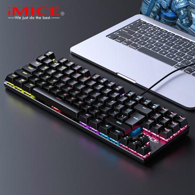 China Ready In IMICE Factory MK-X50 Stock Ergonomic Mechanical Gaming Keyboards For Gamers Other 87 Keys With Non Backlit Non Led for sale