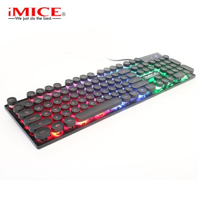 China Numpad iMICE AK-800 Desktop USB Keyboard Machines Punk Feel Floating Round Glow E-sports Gaming Keyboard Keyboard for sale