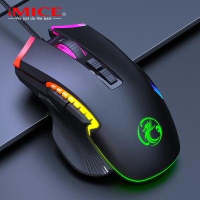 China IMICE Game Factory 8 Buttons RGB Programmable Usb Wired Gaming Mouse With 1.8M Cable Braided With Filter For Gamer-T70 for sale