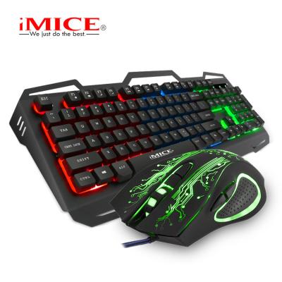 China KM-690 IMICE GAMING KEYBOARD AND MOUSE GAMING KIT METAL PLUG-IN Combo KEYBOARD for sale