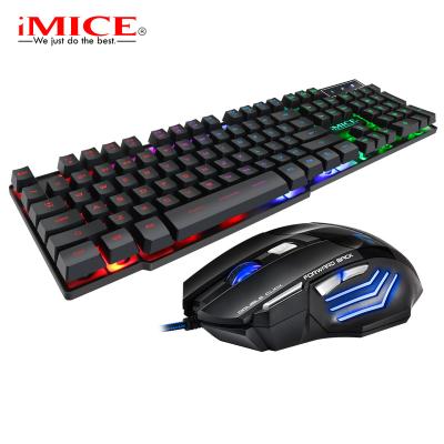 China AN-300 plug-and-play iMICE wired keyboard and mouse gaming waterproof 104keys backlight for sale