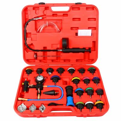 China Automotive Test Car Radiator Pressure 28pcs Radiator Pump Pressure Tester Kit Car Water Tank Leak Detector Coolant Vacuum Bleed Set for sale