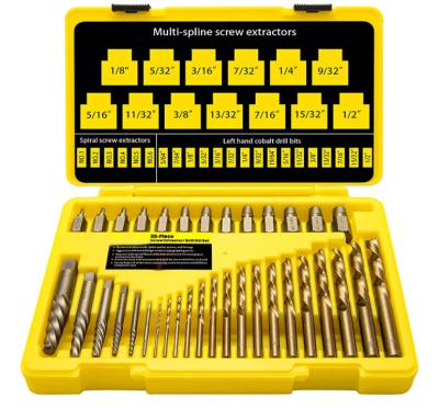 China LARIX Gauge Best Selling 35 PIECES SCREW EXTRACTOR/DRILL BIT MAIN SET for sale