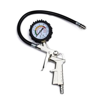 China Tire Pressure Gauge With Inflate Gun Adjustment 220psi Gun Tire Pressure Air Inflator Gauge Tire Pressure Meter Gauge Vehicle Vehicle Tester with flexible hose for sale