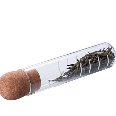 China Transparent Tea Drain Borosilicate Glass Tube Shape Tea Infuser Tea Set Maker Heat Resistant Filter Stocked With Cork Lid for sale